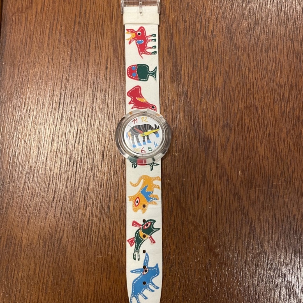 1999 Midi Pop Swatch Mutation PMK124 - never worn- Colorful Animals Watch - Picture 2 of 8